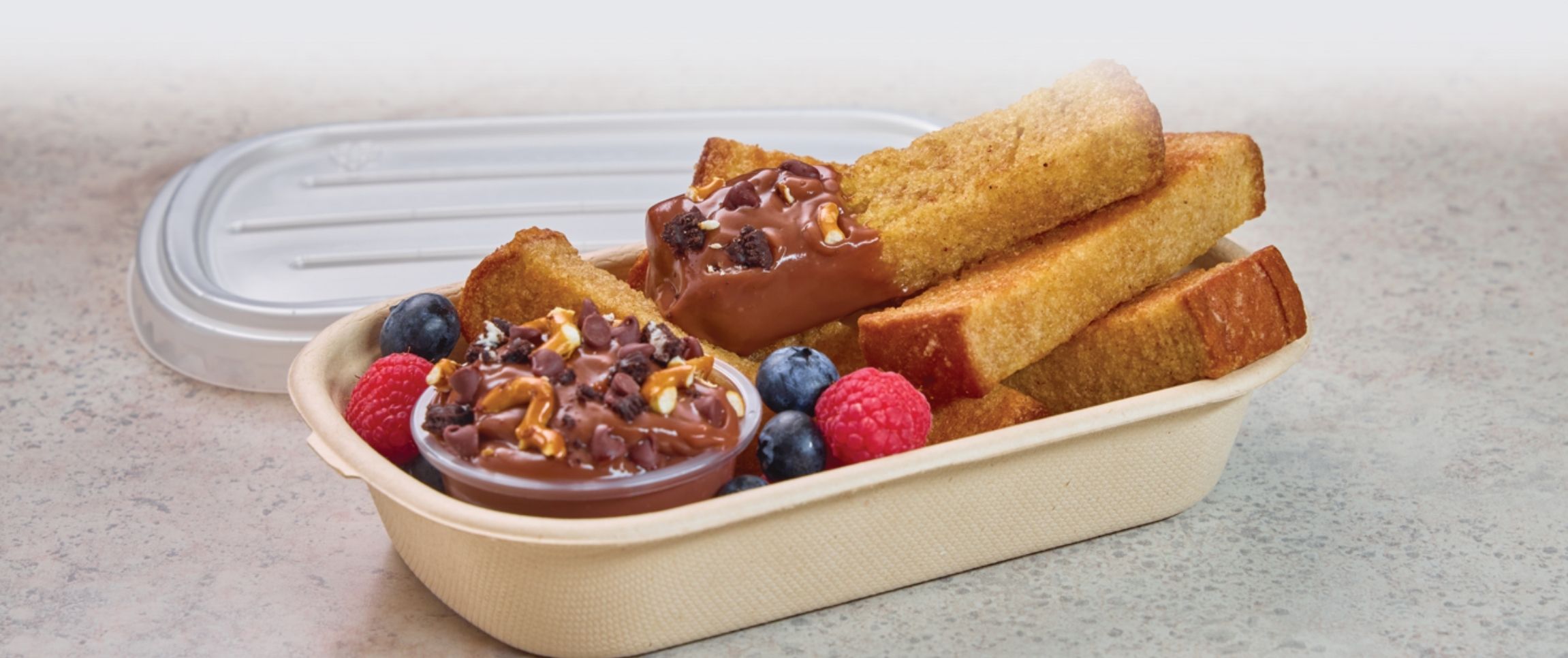 French Toast Sticks with Loaded Chocolate Dip