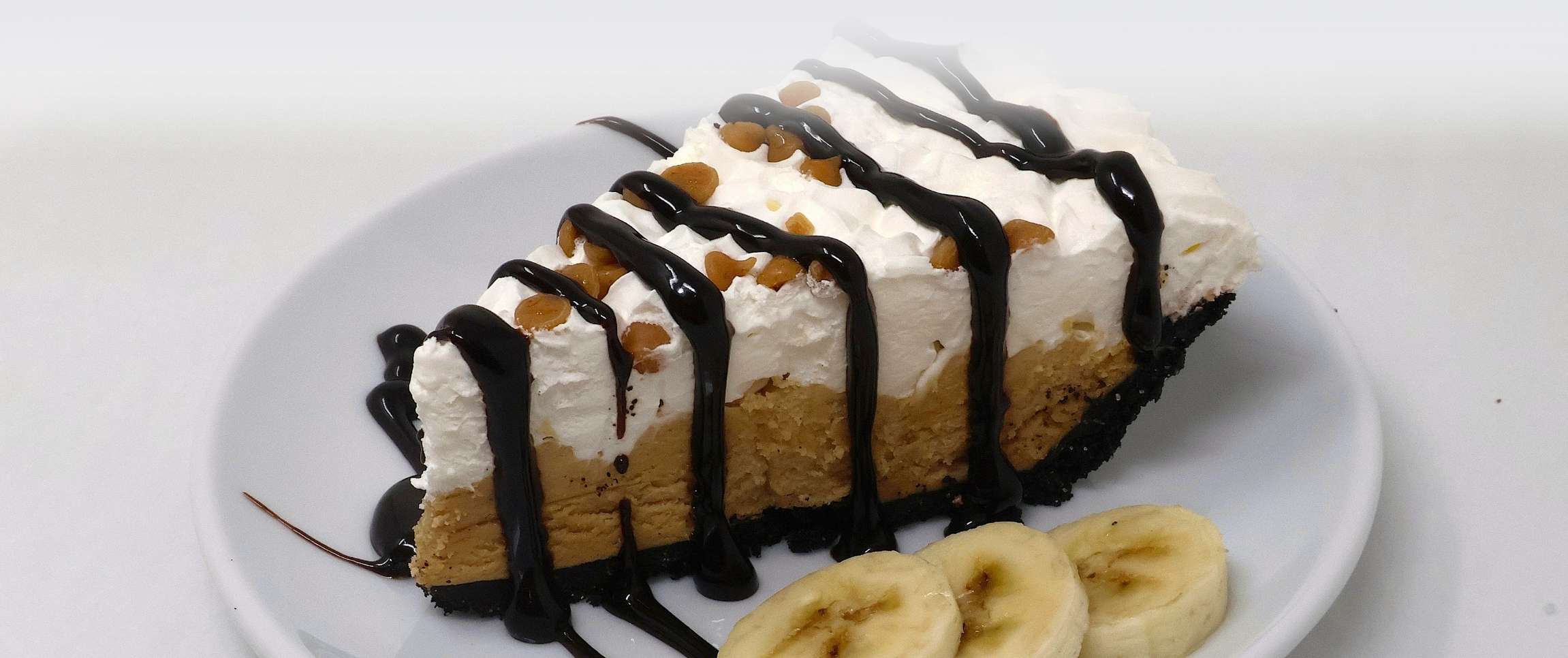 Peanut Butter Pie with Mexican Chocolate Sauce