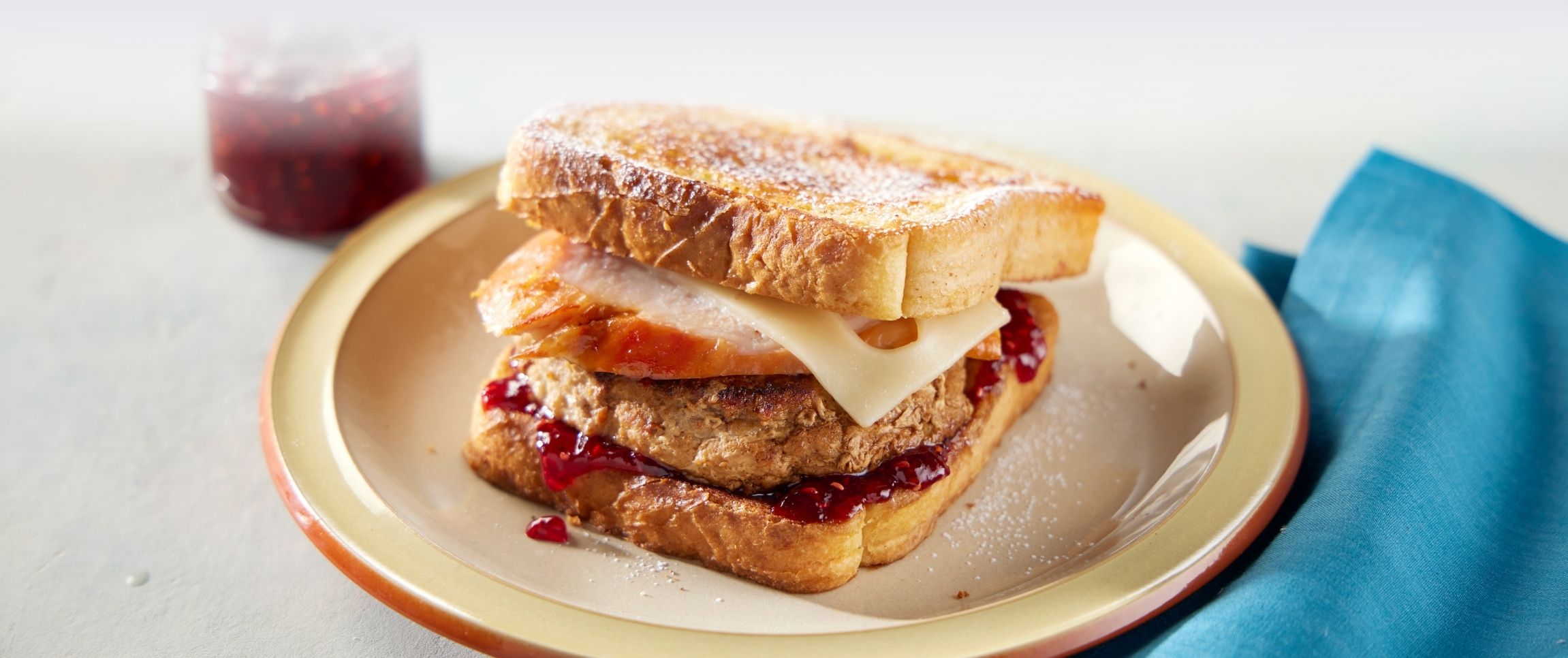Turkey Burger Monte Cristo