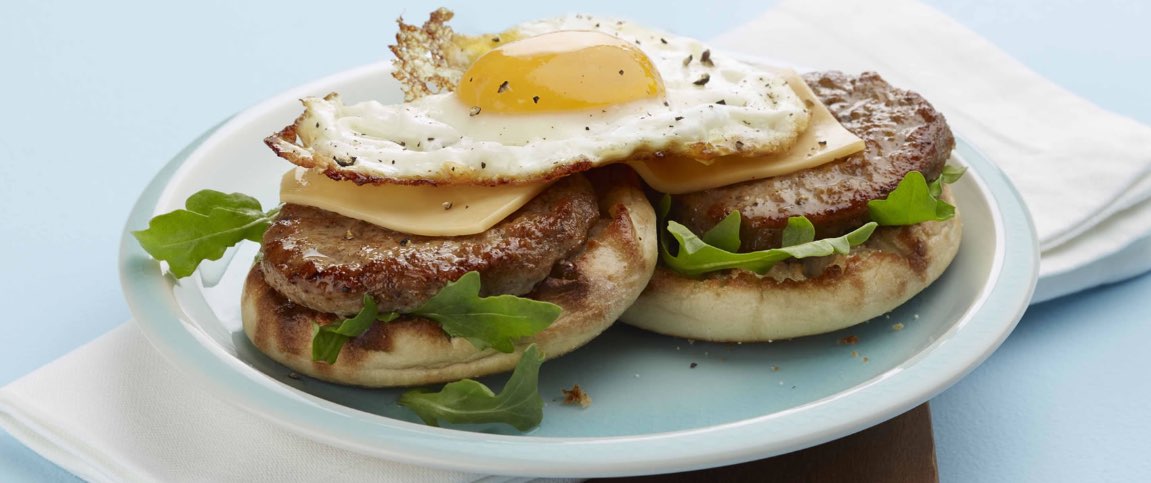 Open Yolk Turkey Breakfast Sandwich