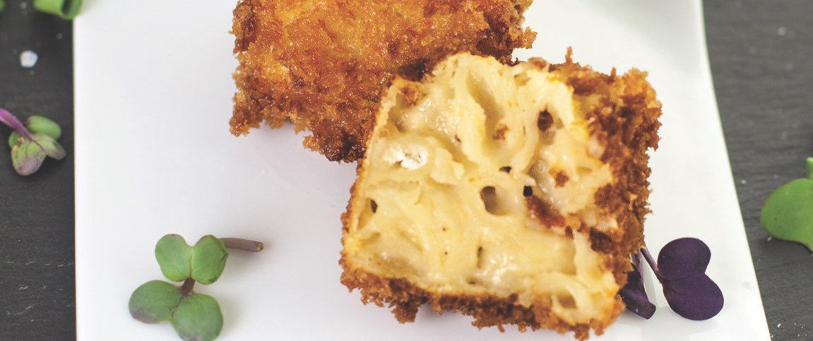 Fried Pepperoni Mac & Cheese