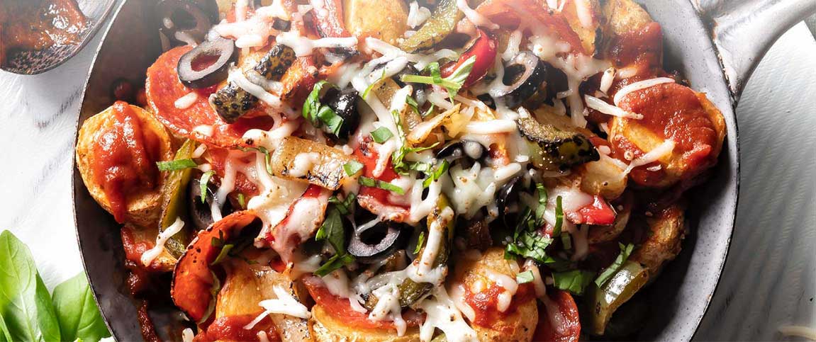 Bakers Halves Topped with Pepperoni, Cheese, and Sauce