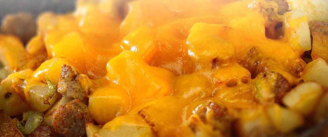 Pork Sausage and Cheddar Hash