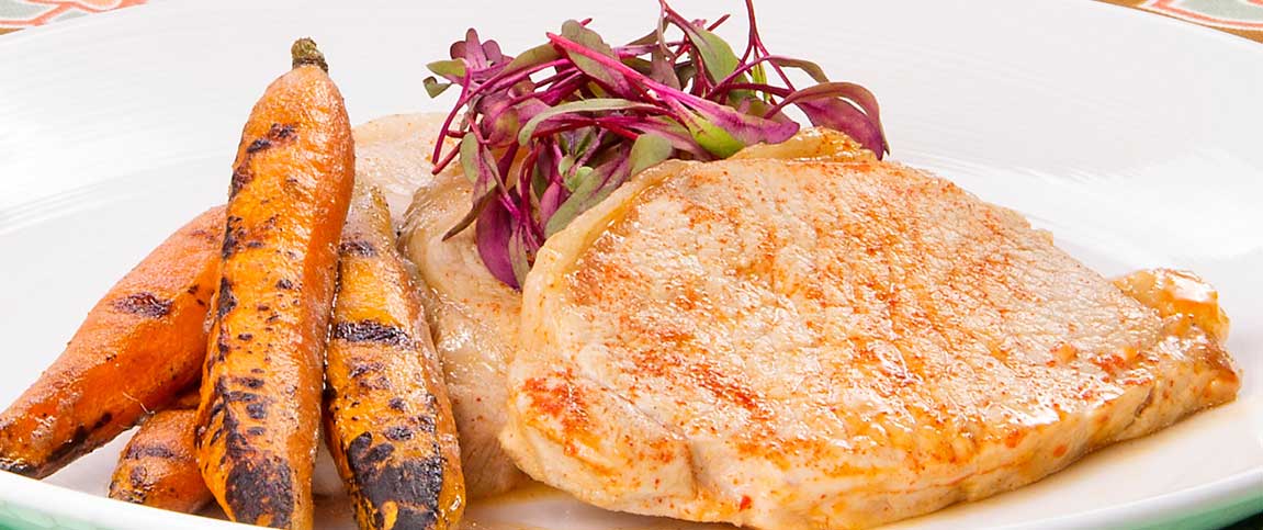 Pork Chops and Carrots with Apple Cider Glaze