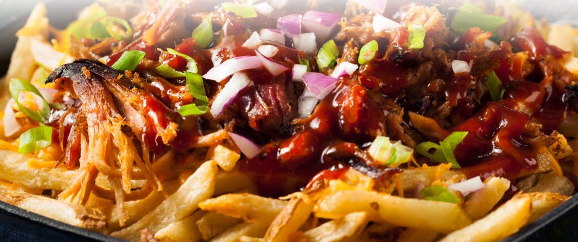 Pulled BBQ Chicken Loaded Fries with Devils Dust