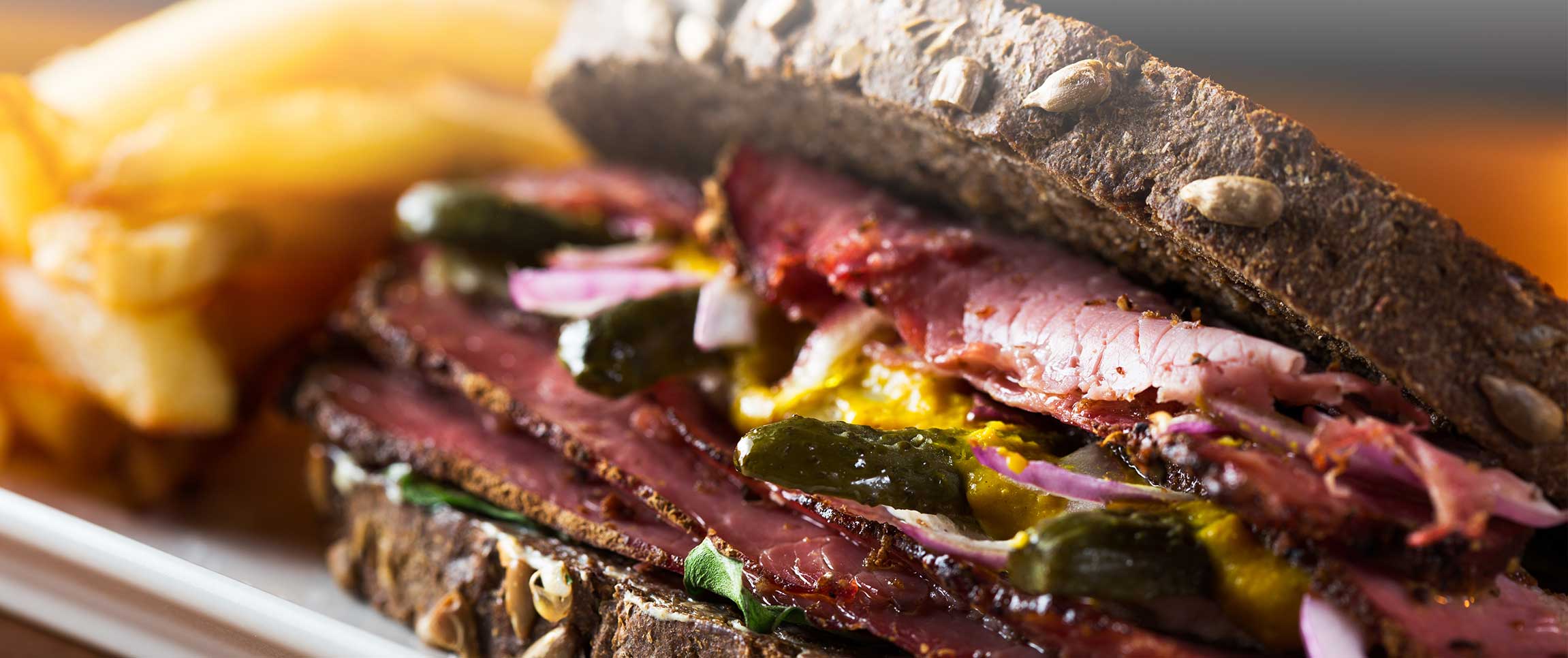 Pastrami Sandwich with Spicy Harissa Beer Mustard
