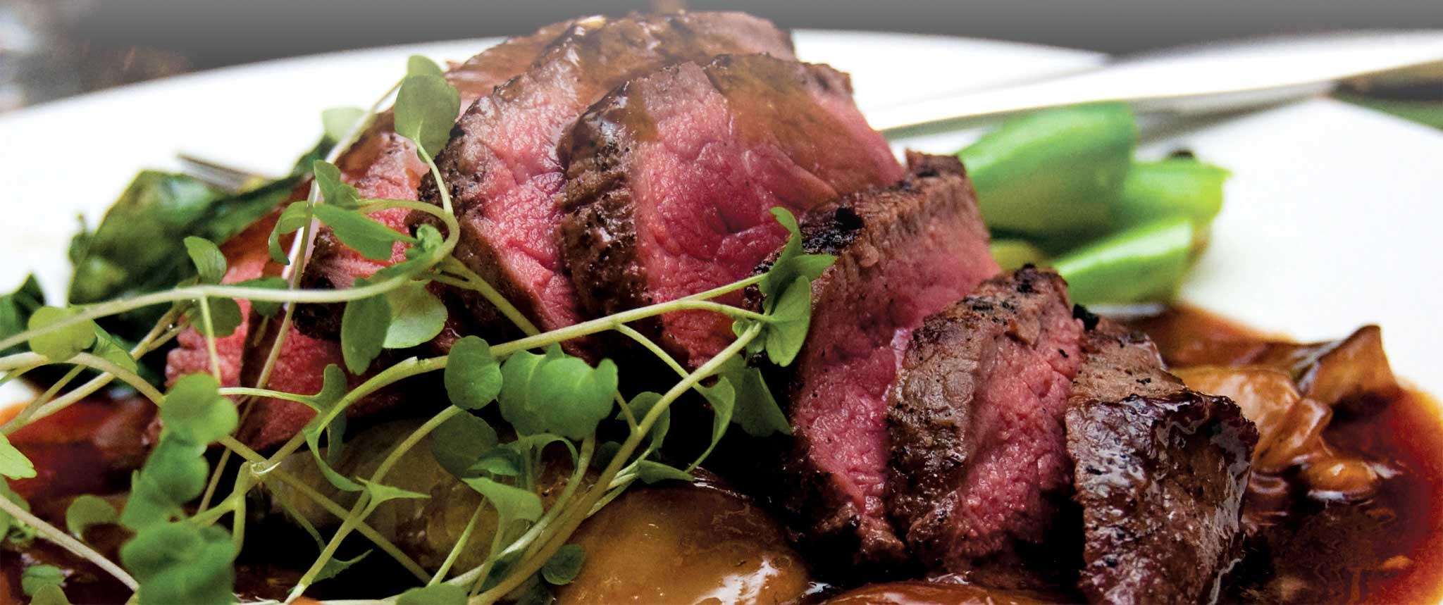 Filet with Port Wine and Black Currant Glace