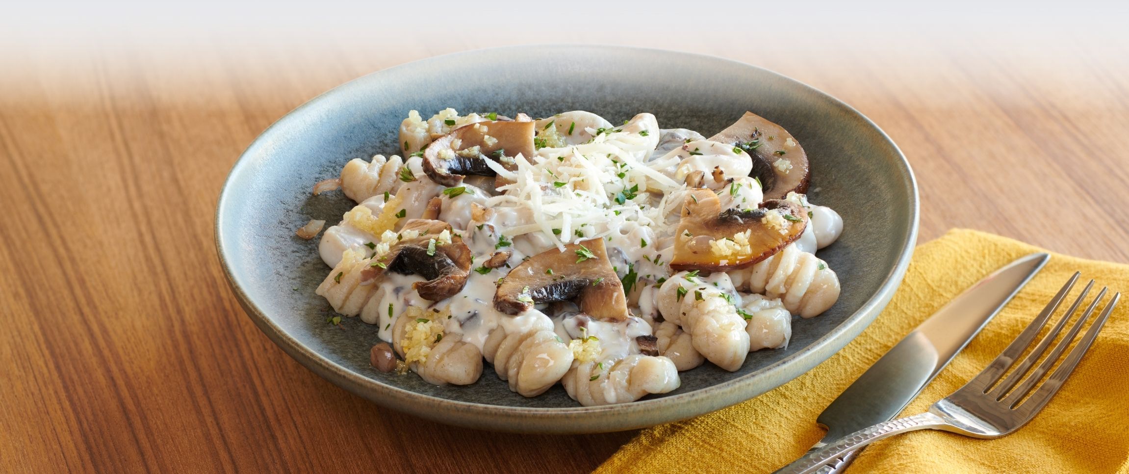 Portabella and Asiago Gnocchi