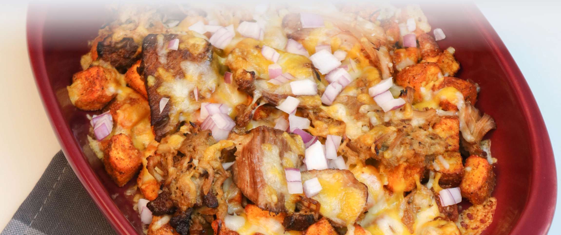 Crispy Potato and Pulled Pork "Nachos"