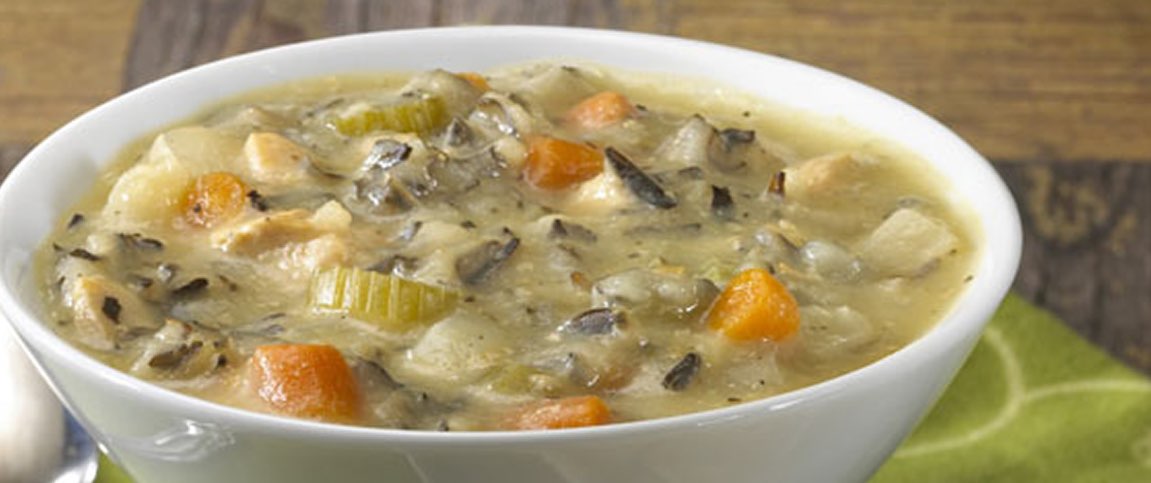 Slow Cooker Wild Rice and Chicken Soup