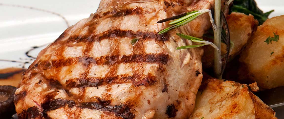 Stuffed Veal Rib Chops with Truffle Oil