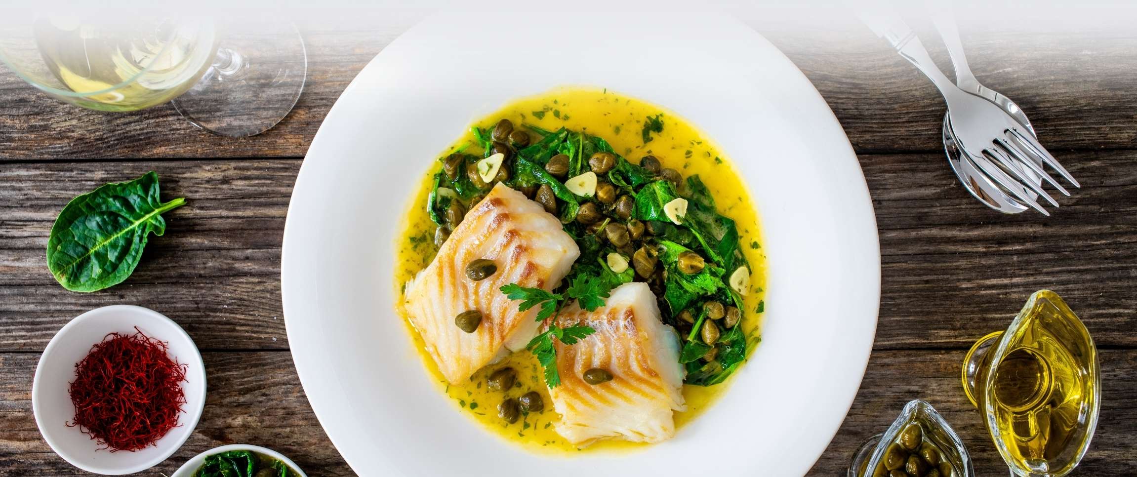 Bay Winds® Seared Cod with Saffron Crème
