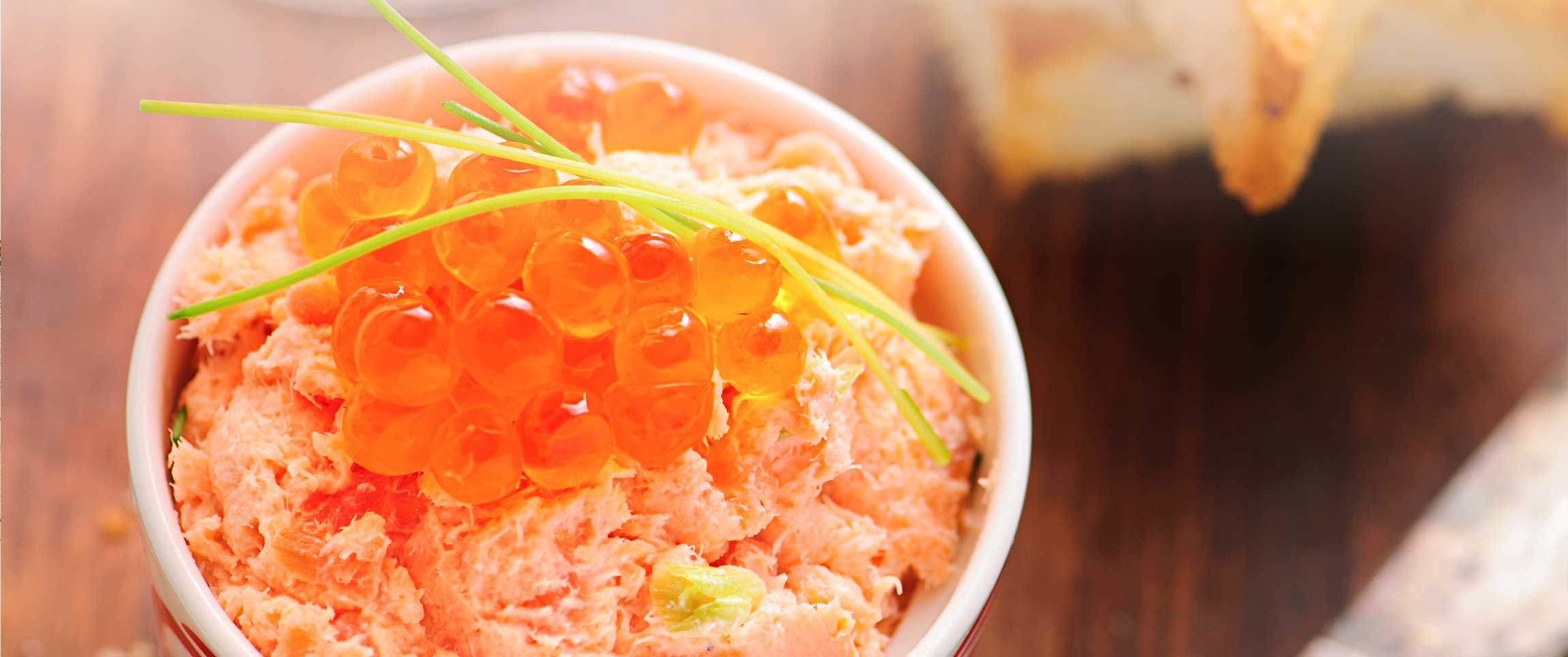 Salmon Caviar and Egg Salad