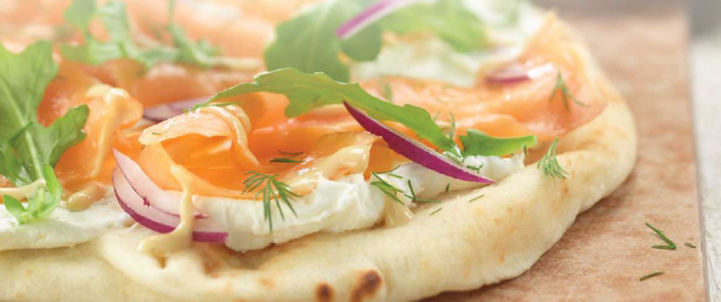 Smoked Salmon and Arugula Flatbread