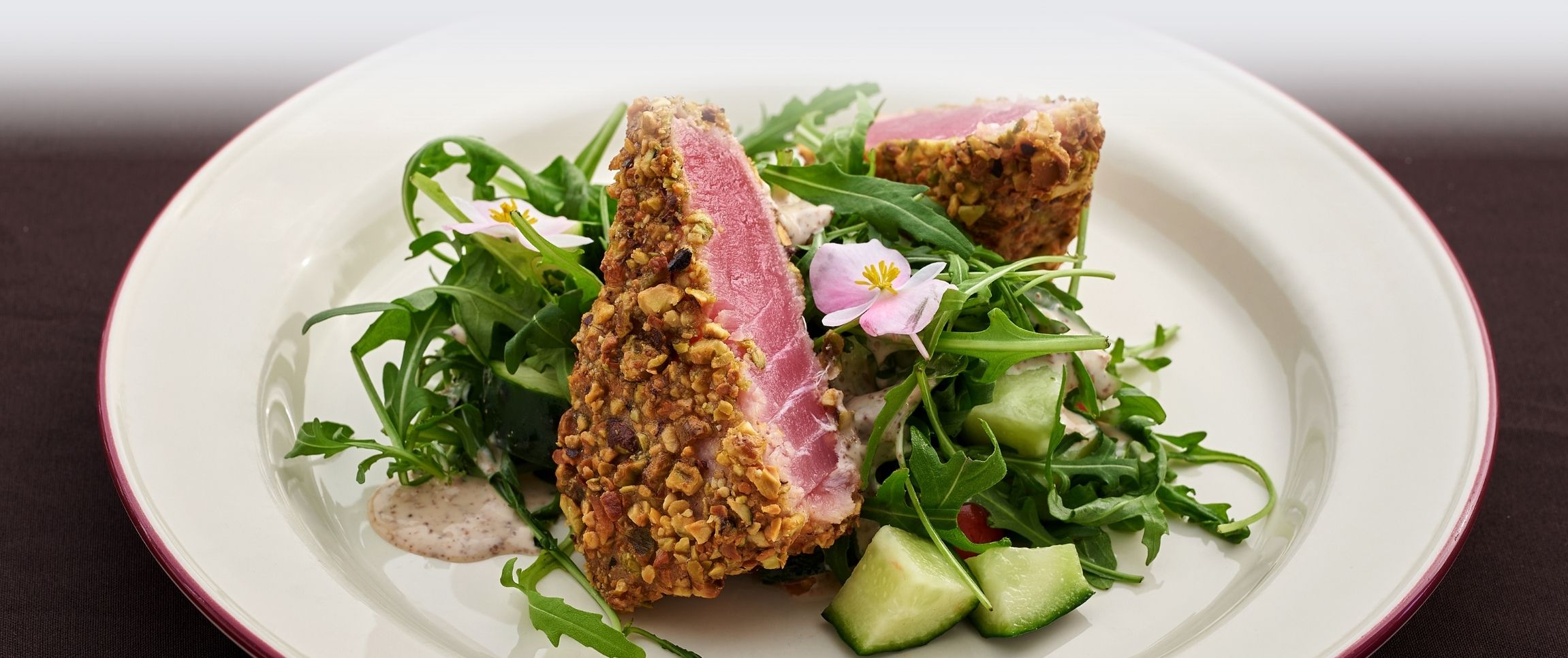Empires Treasure® Pistachio Crusted Tuna and Arugula Salad
