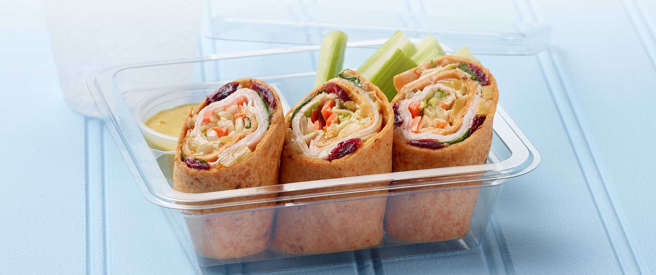 turkey wraps with mango chutney