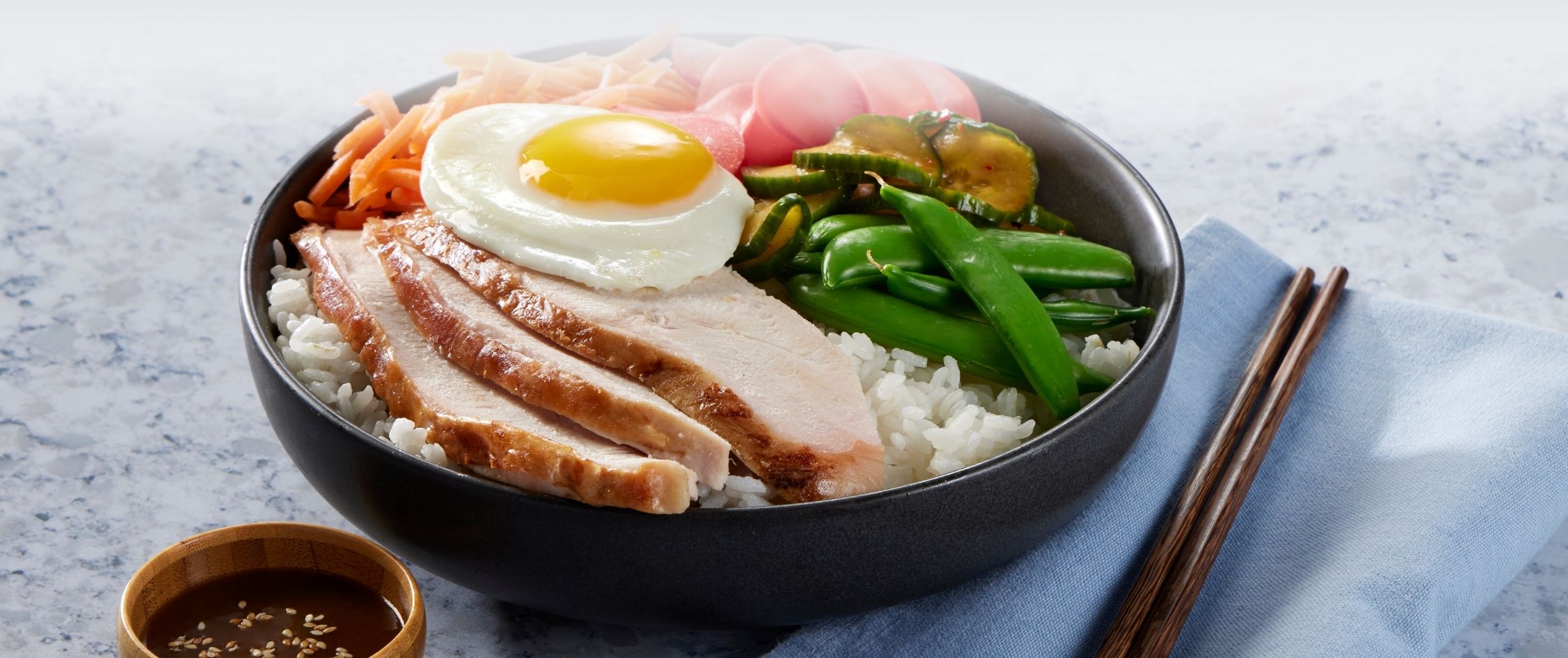 Sliced Turkey Rice Bowl with Bulgogi Sauce
