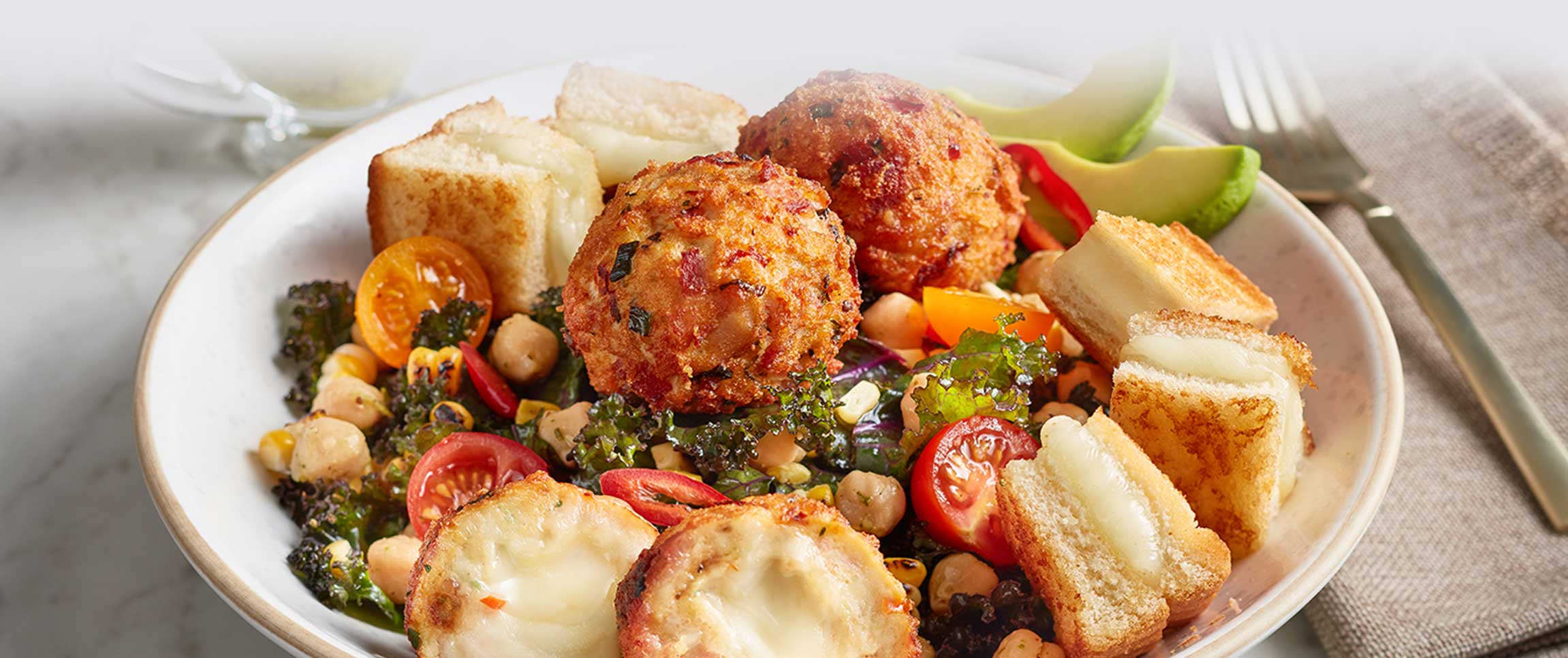 Mozzarella Meatball Salad