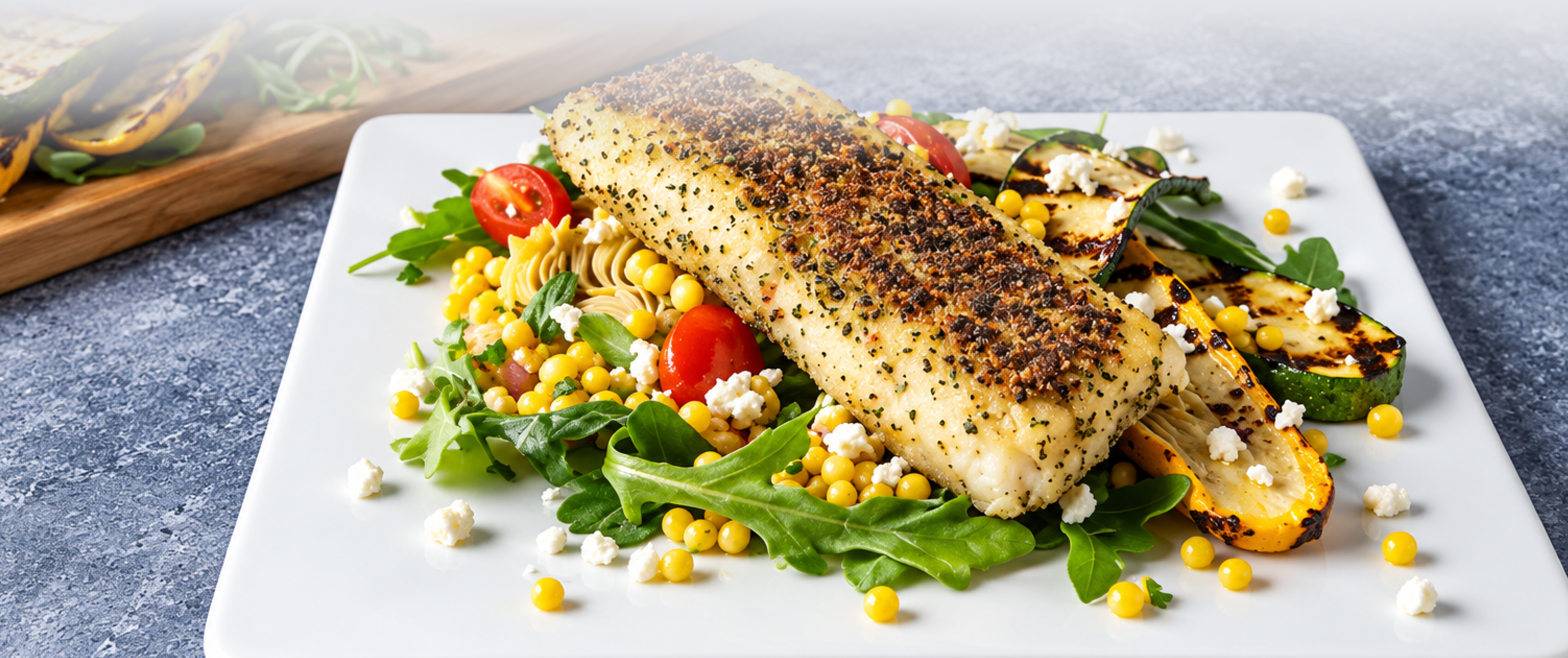 Citrus Herb Whiting Over Mediterranean Couscous