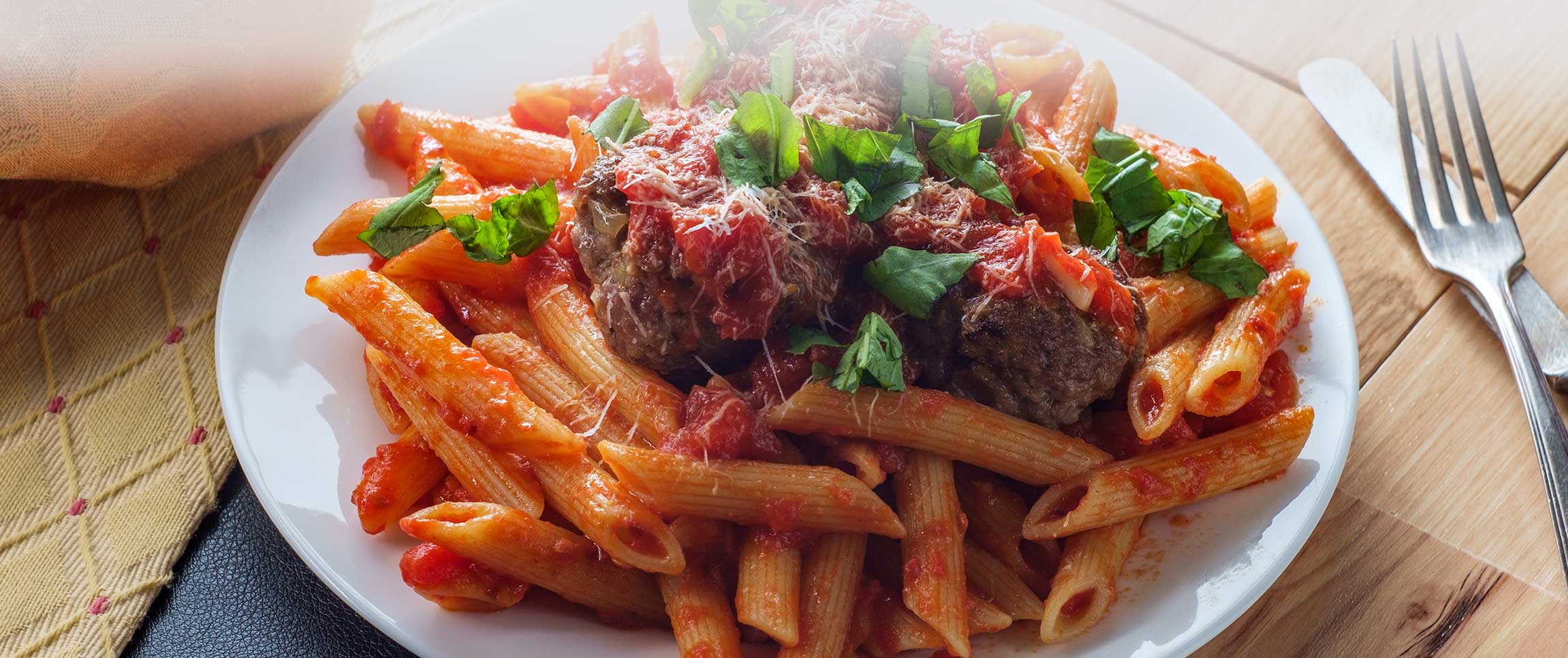 Roma® Gluten Free Penne Pasta and Beef Meatballs