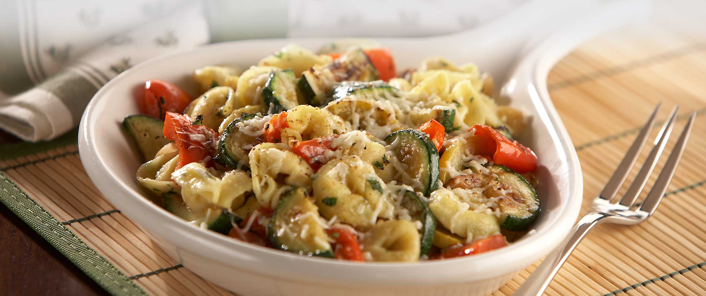Roma Cheese Tortellini with Sautéed Grilled Vegetables