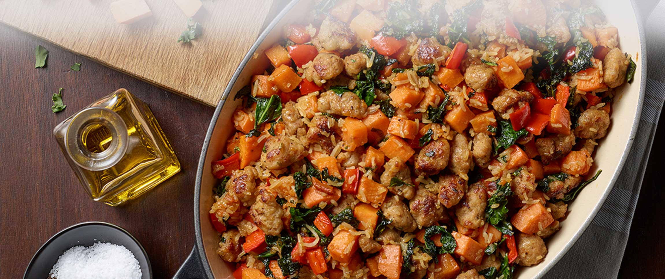 Sausage and Sweet Potato Succotash