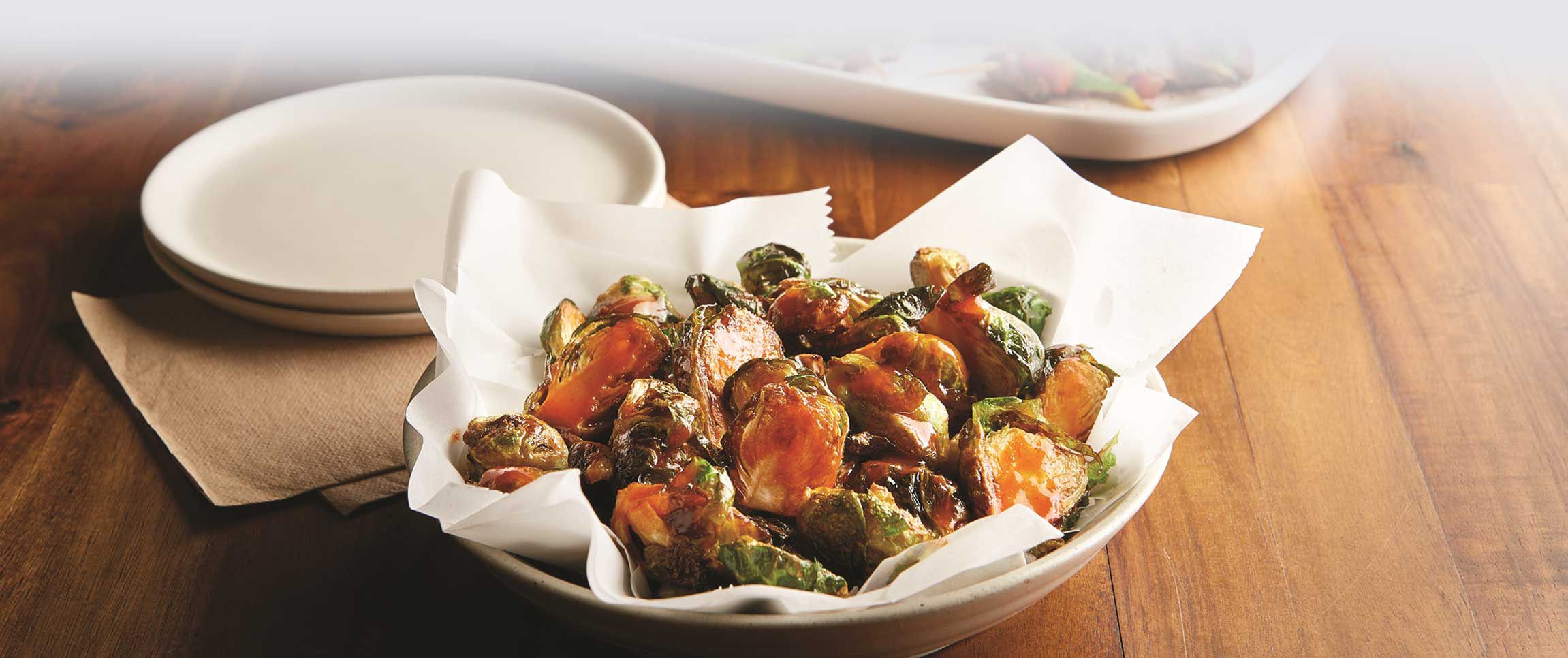 Smoky Honey Buffalo Brussels Sprout Wings