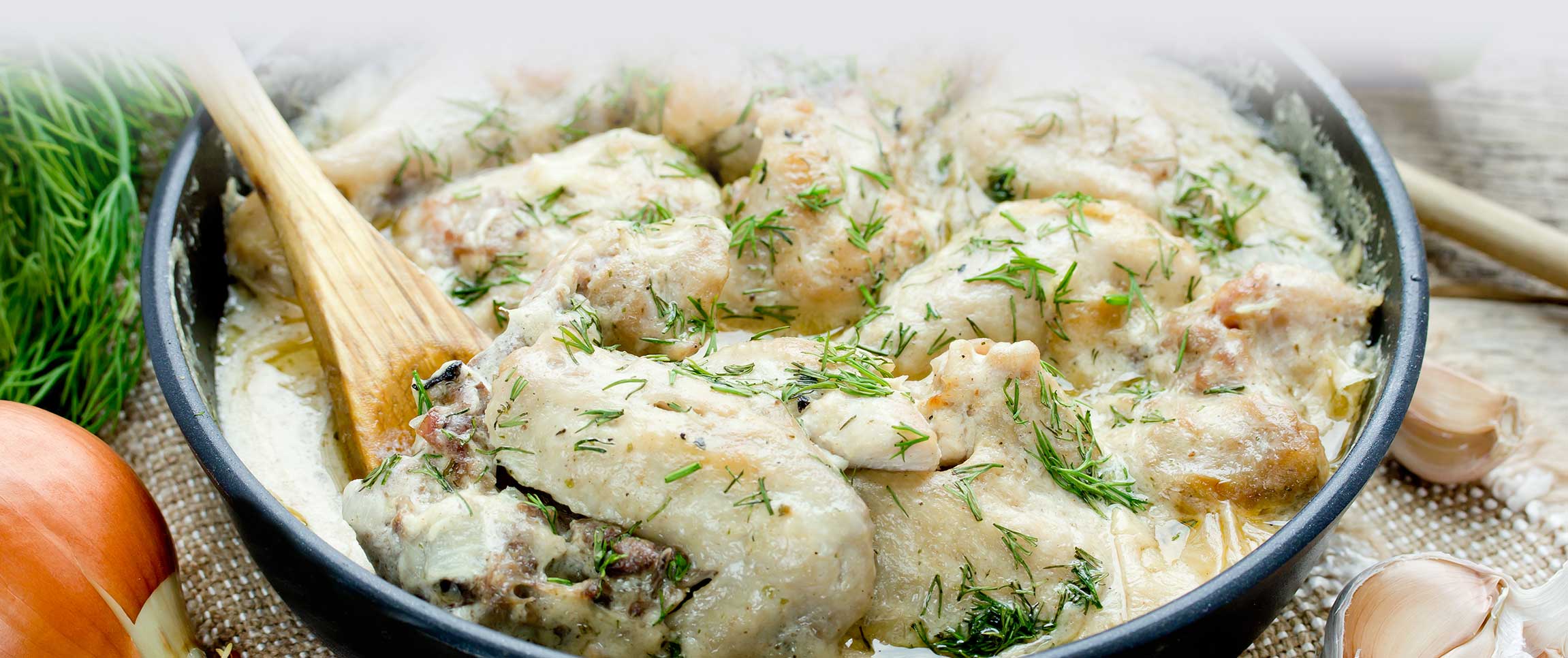 Tender chicken with sweet and savory sauce