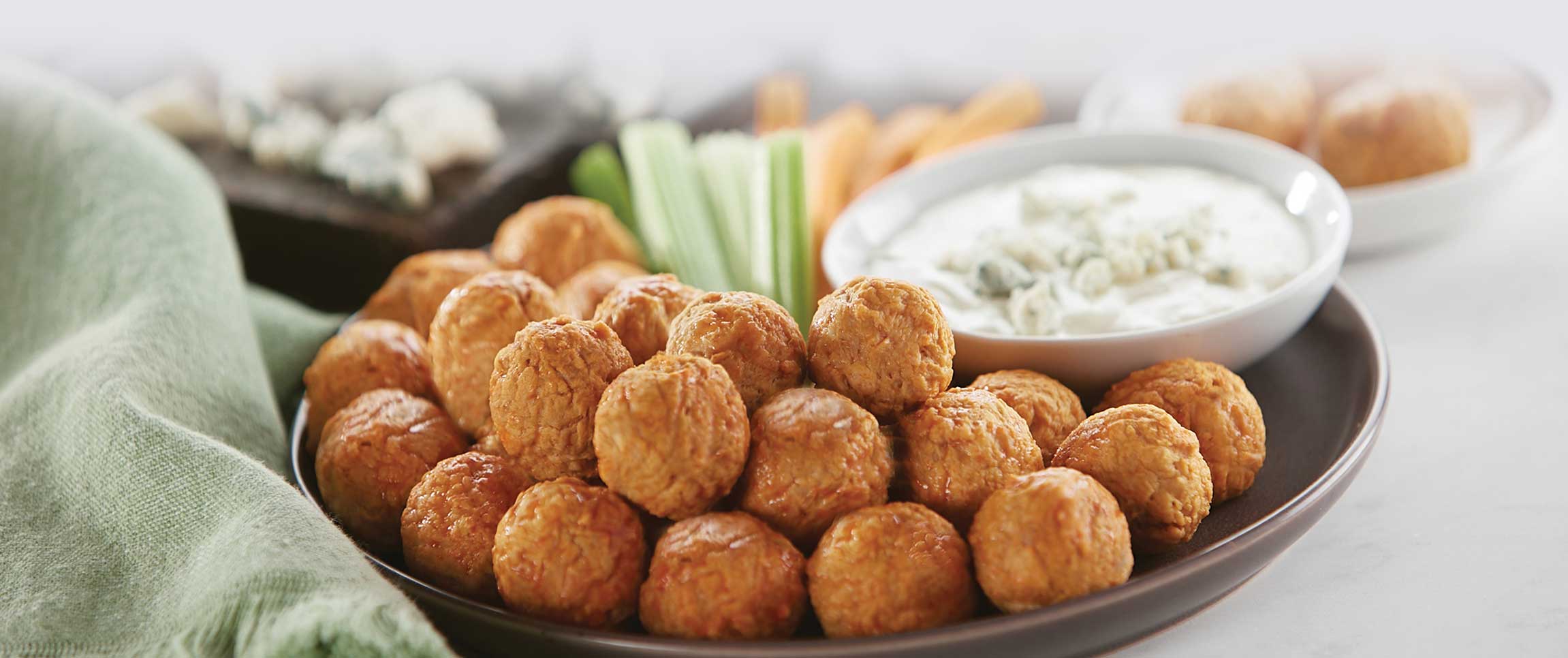 Buffalo Style Chicken Meatball Appetizer