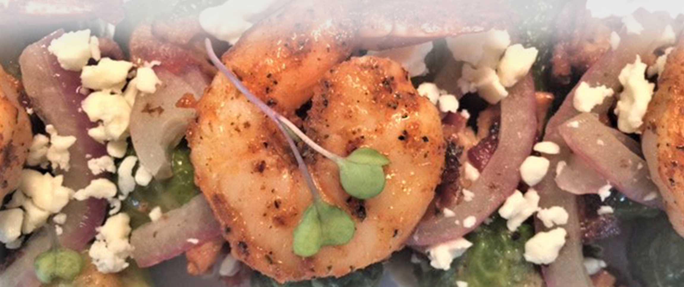 Jerk Shrimp with Roasted Brussel Sprouts 