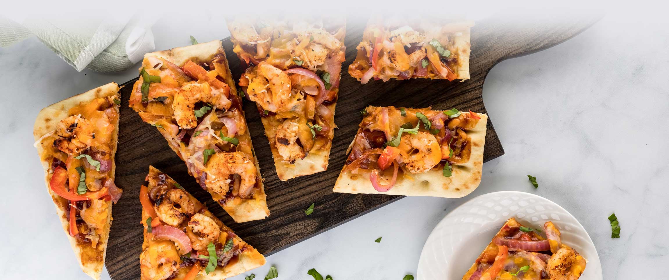 Mediterranean Shrimp Flatbread