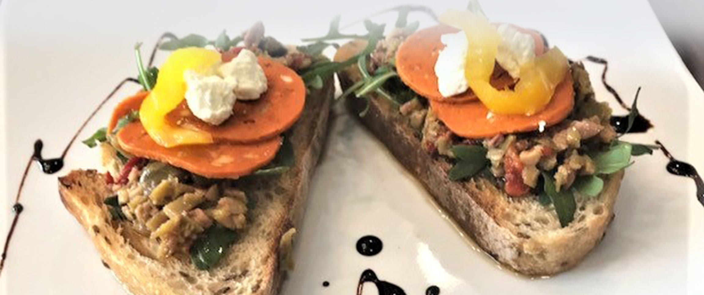 Green Origin Pepperoni Bruschetta