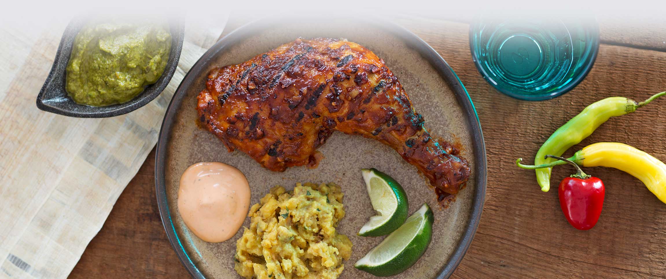 Peruvian Roasted Chicken with Amarillo Sauce