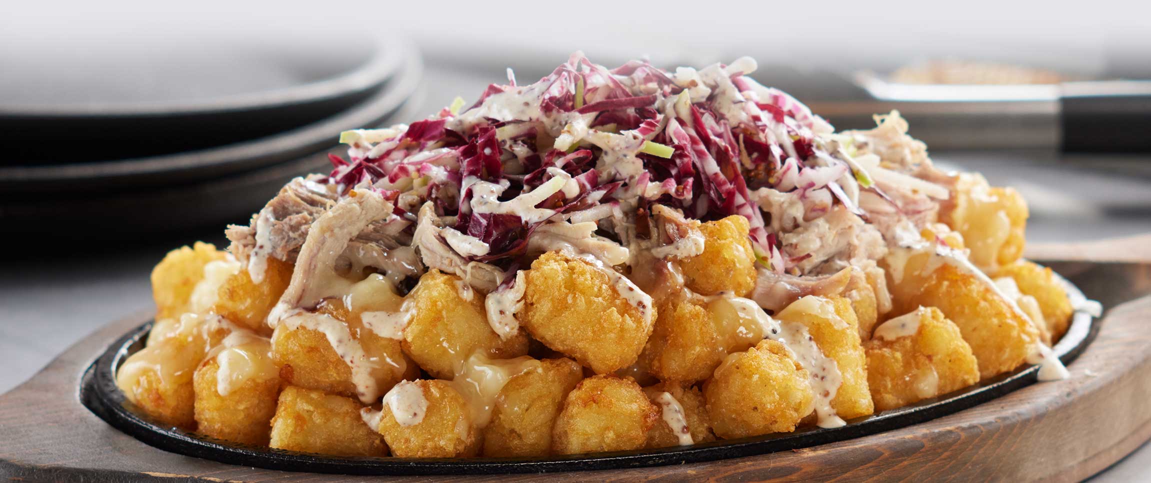 Pulled Pork & White BBQ Tater Puffs