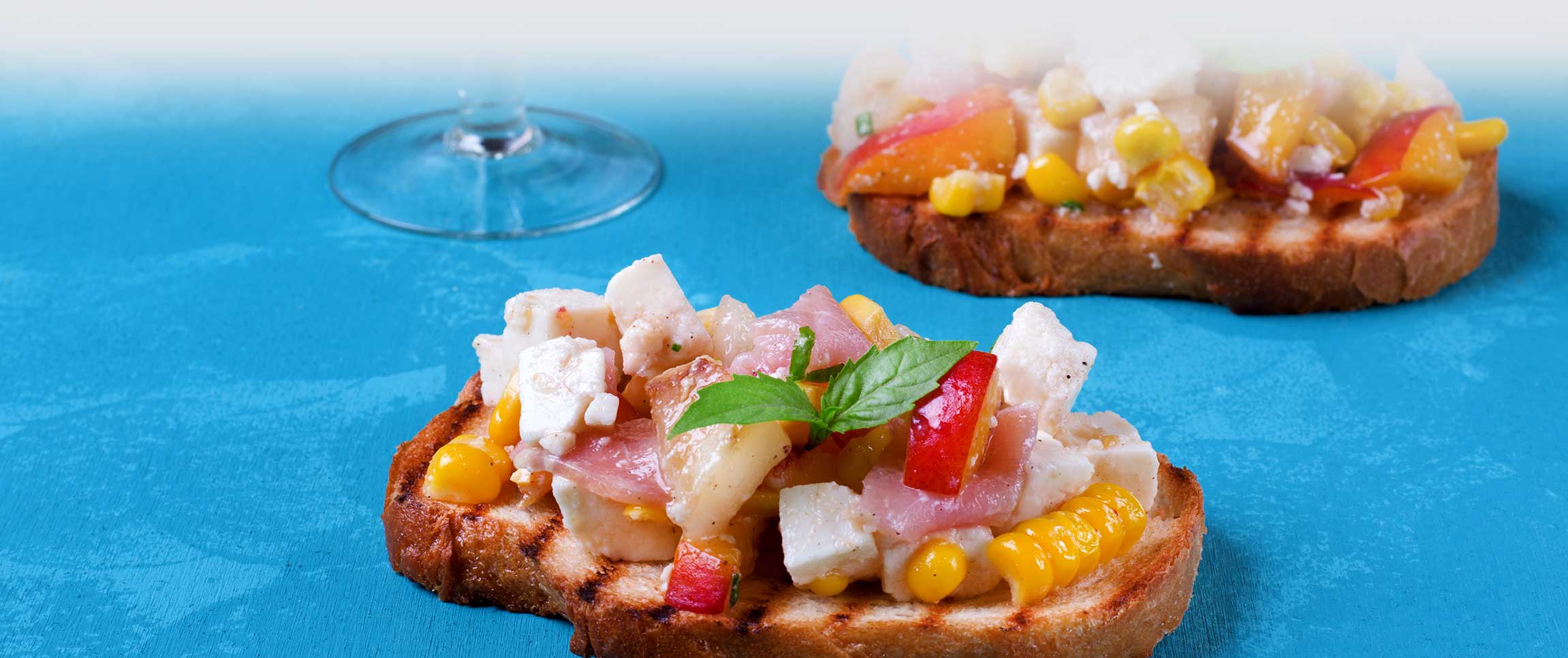 Assoluti Ricotta Crostini with Prosciutto & Melon
