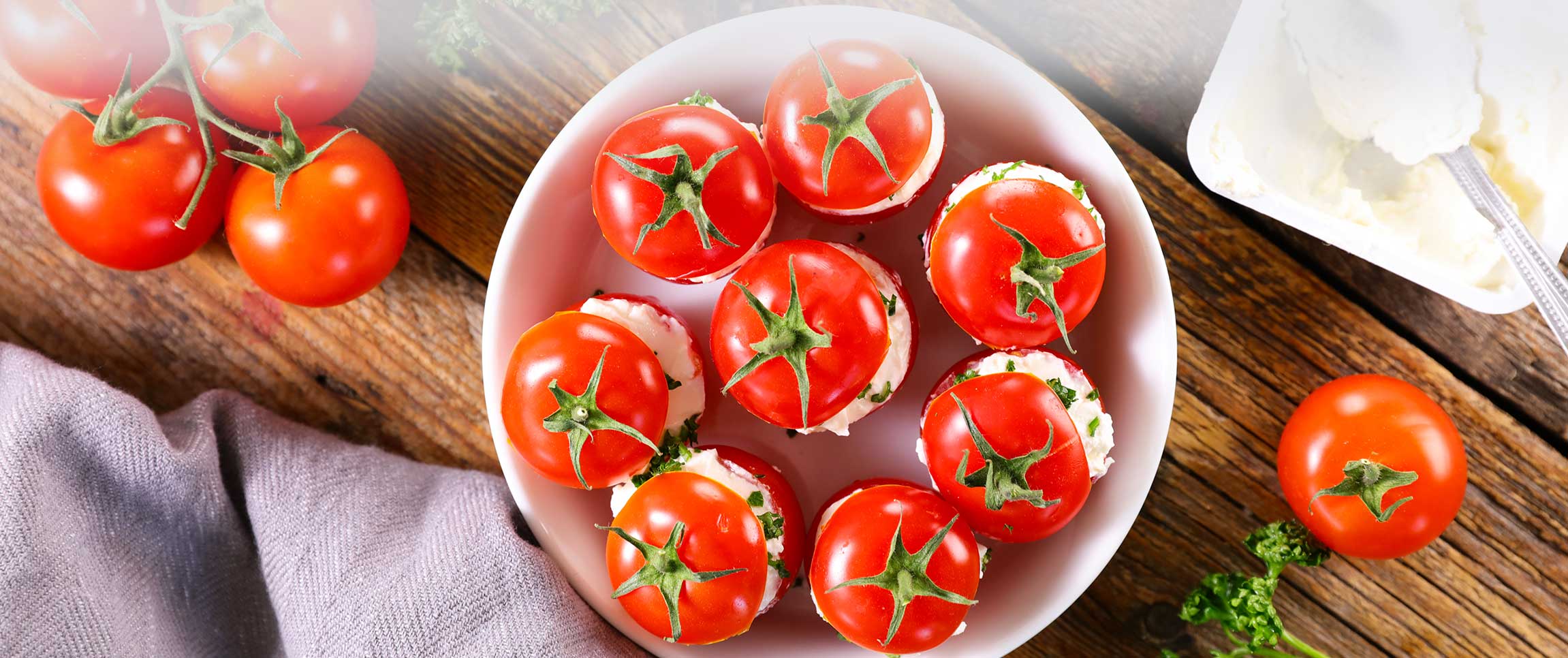 Herbal Ricotta Cheese Stuffed Peak® Cherry Tomatoes 