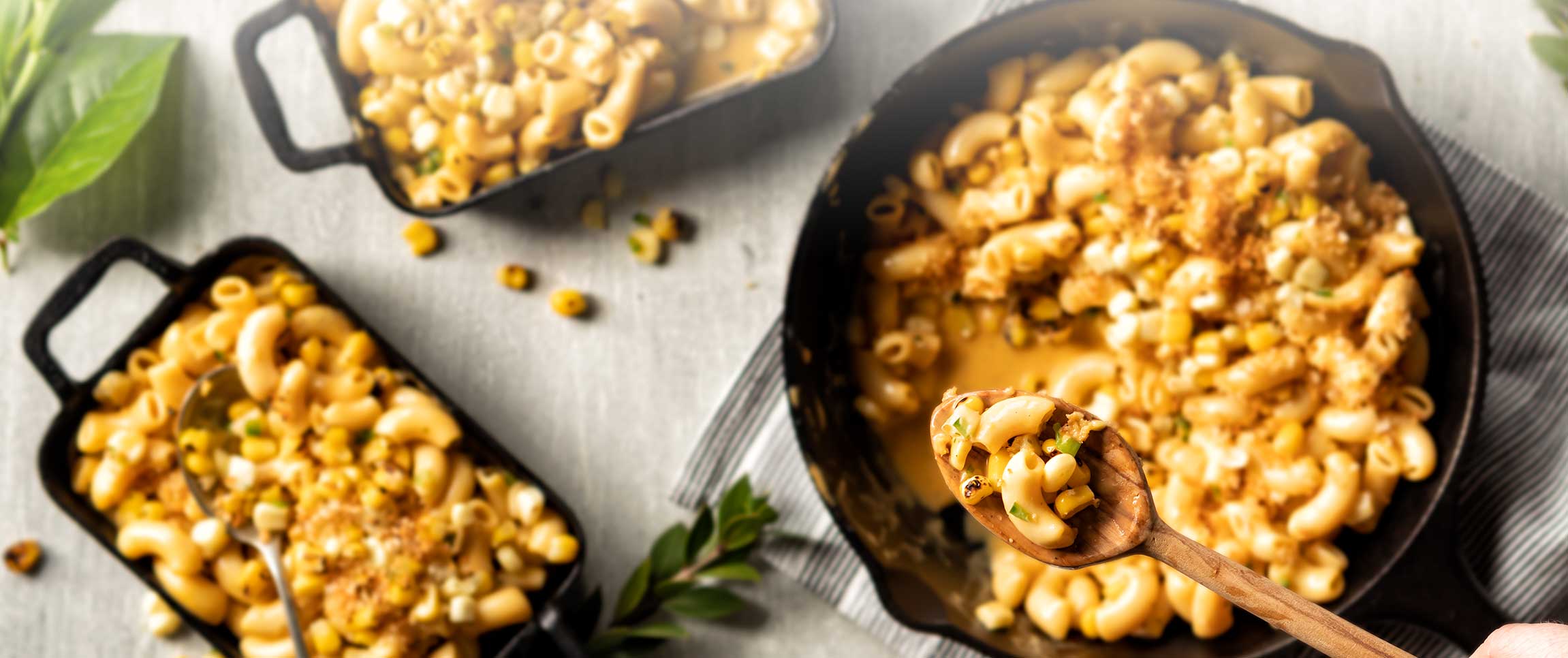 Roasted Corn and Jalapeno Macaroni Bake