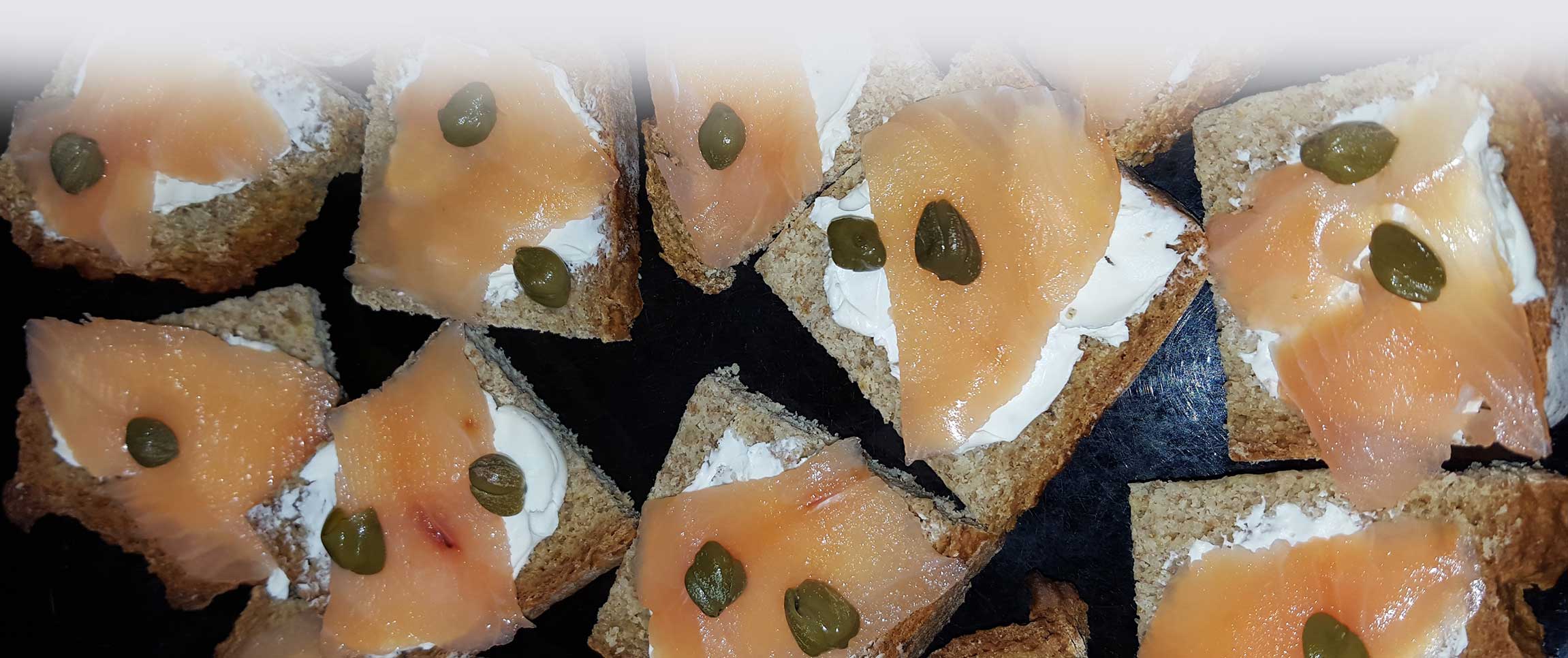 Smoked Salmon Soda Bread Toast Points