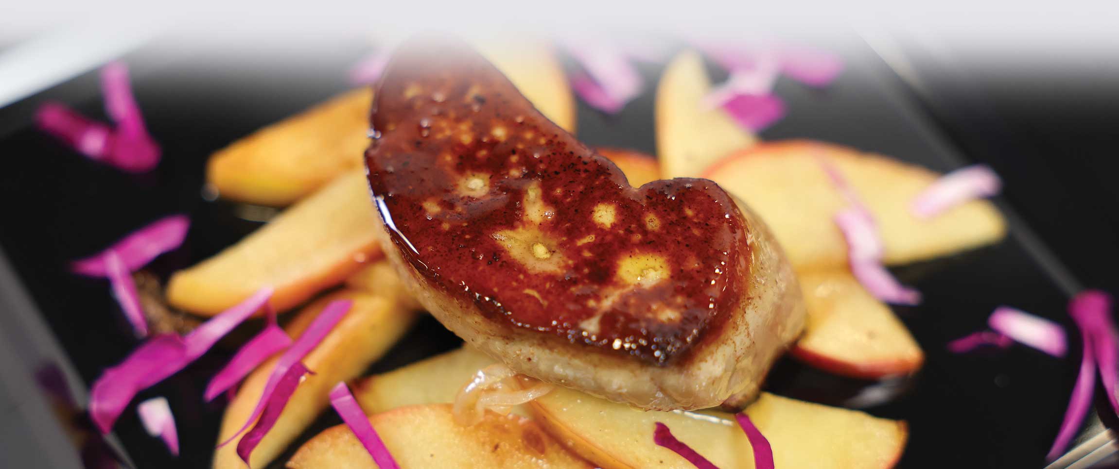 Seared Foie Gras with Apple and Shallots
