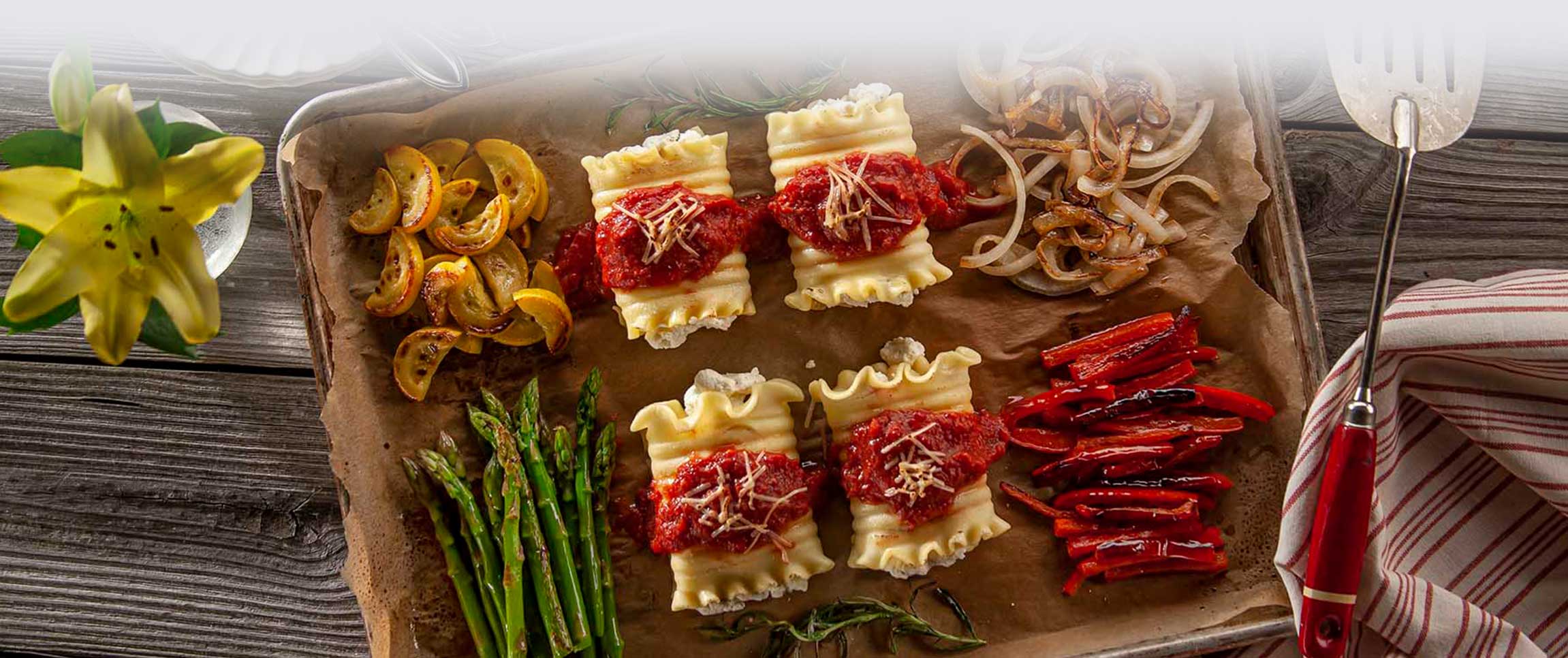 Sheet Pan Lasagna Cheese Rollettes