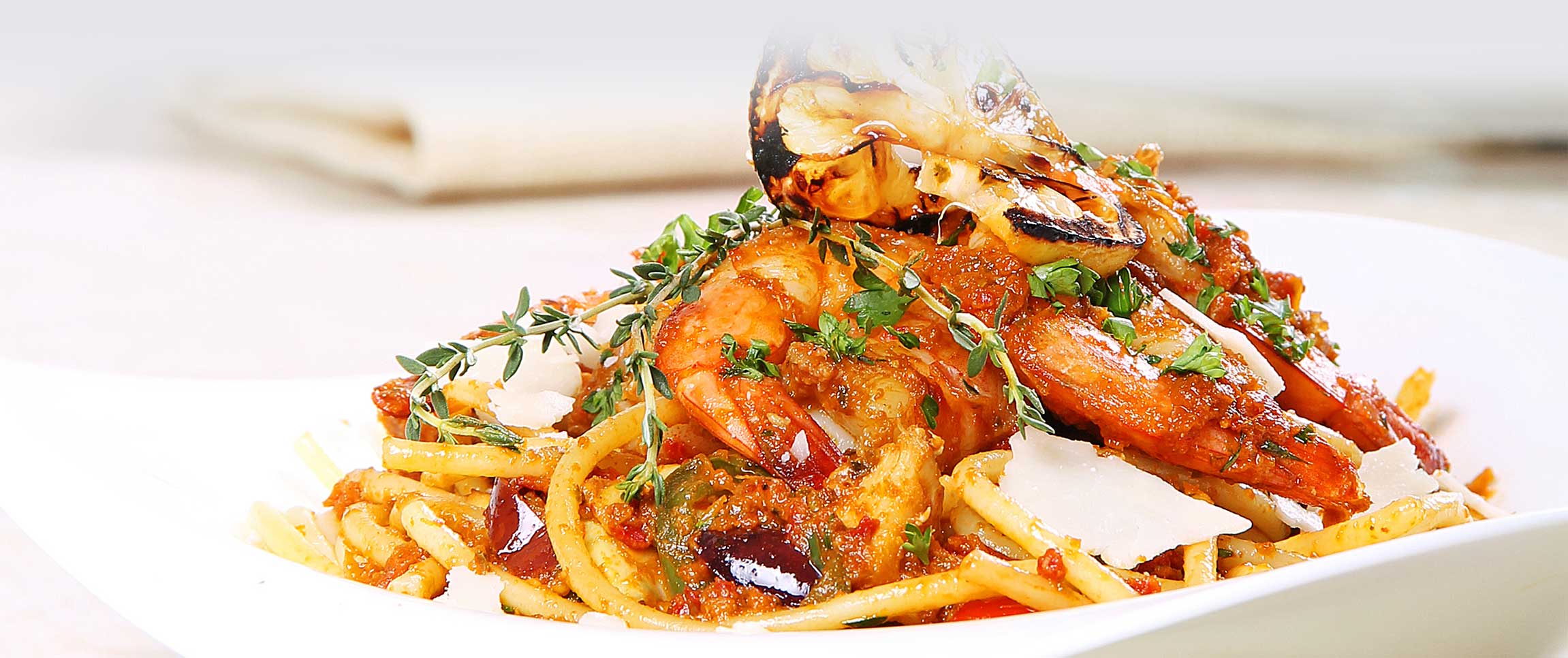 Sun Dried Tomato Shrimp Bucatini