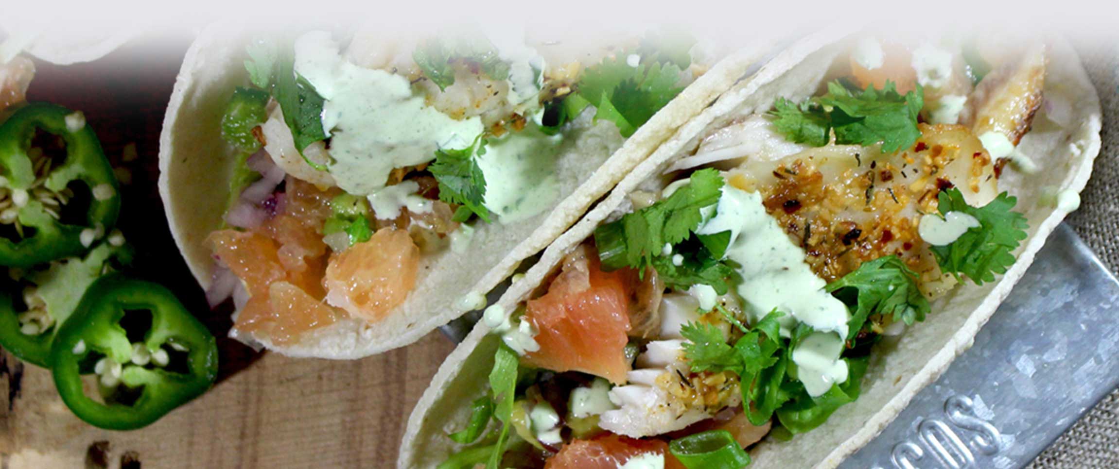 Tilapia Tacos with Avocado Grapefruit Salsa