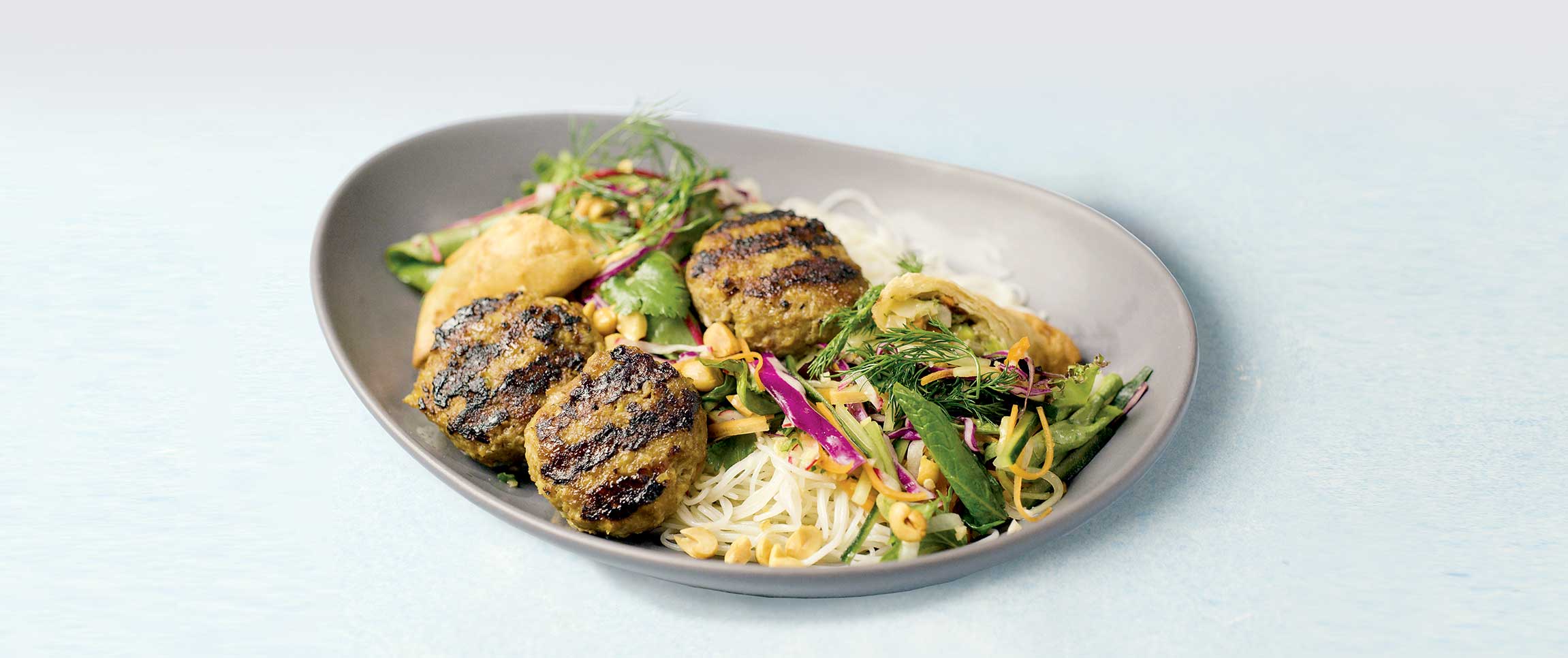 Vietnamese Turkey Bun-Cha with Ginger-Lime Nuoc Cham