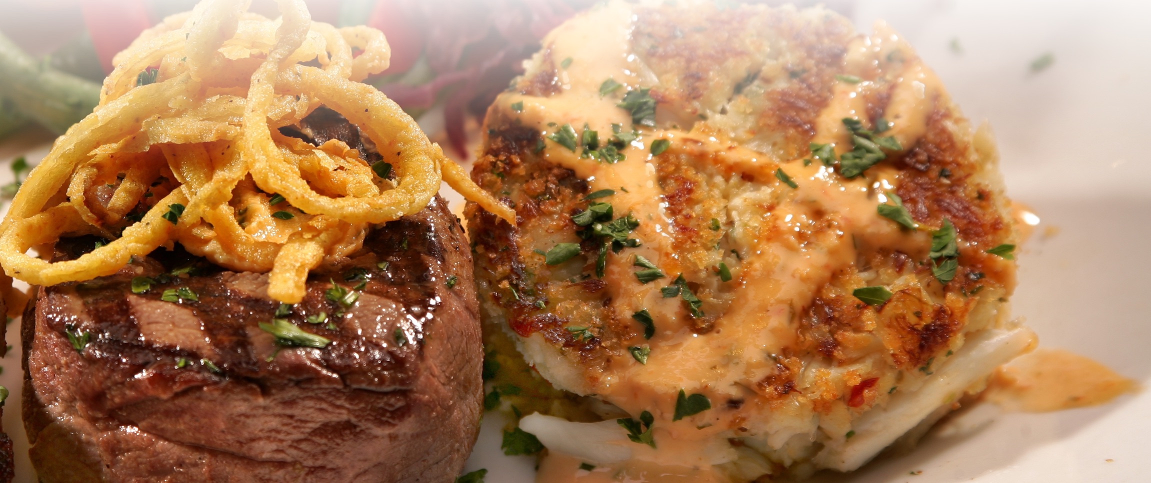 Steak and Crab Cake