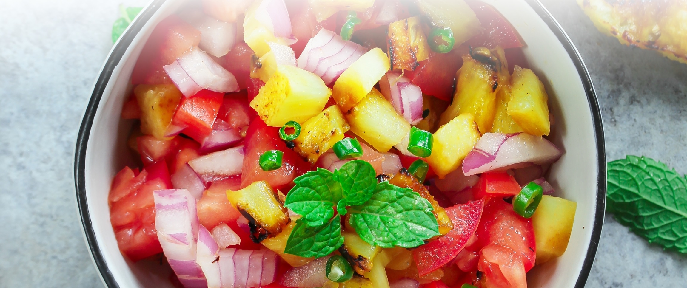 Grilled Pineapple and Lime Salsa