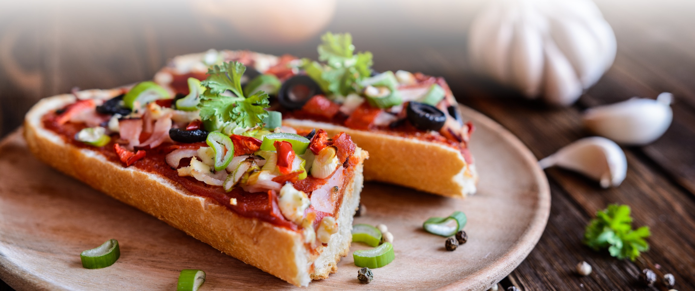 Turkey and Veggie Frenchbread Pizza