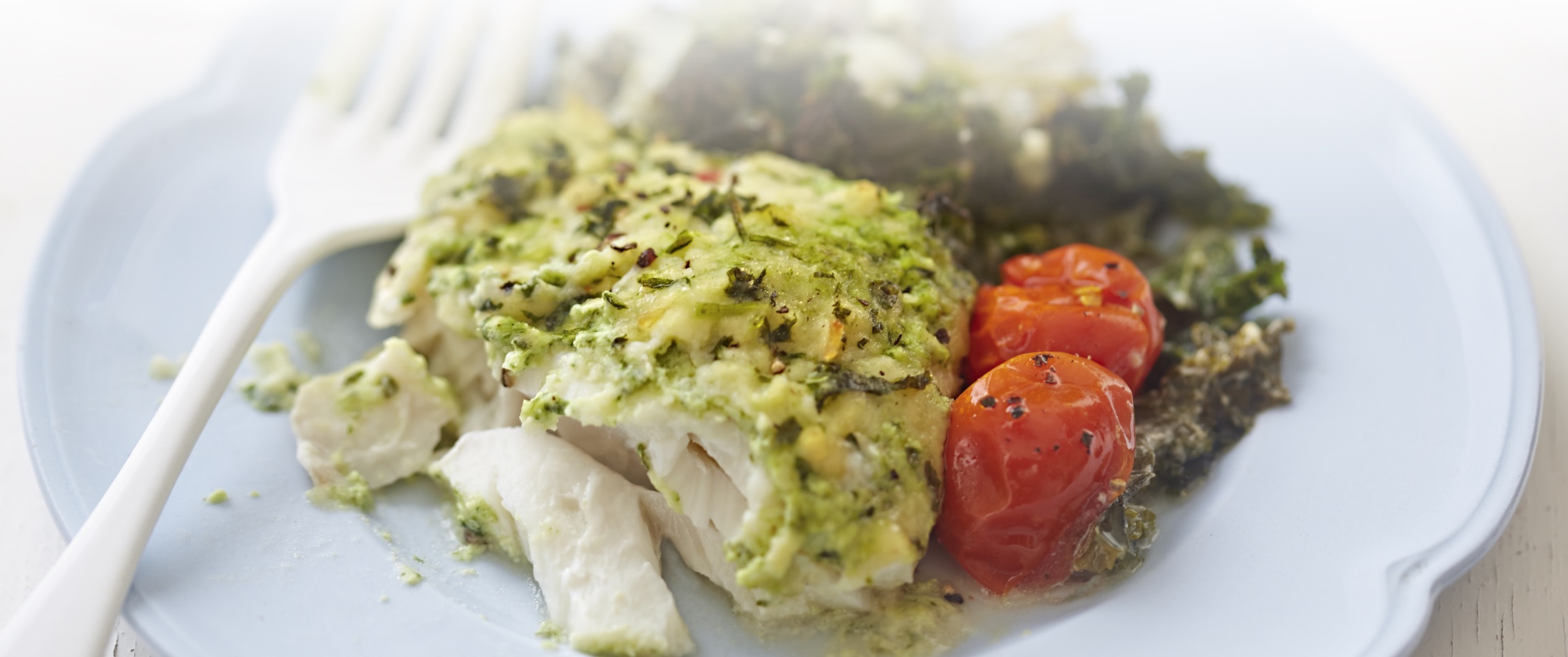 Parmesan Crusted Basil Pesto Cod
