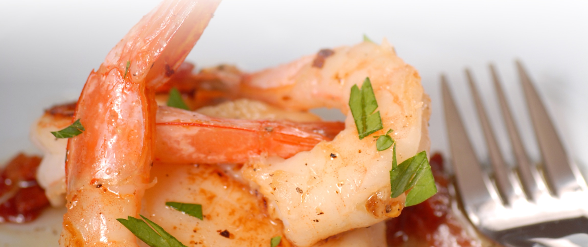 Shrimp Covered in Shrimp and Scallop Vinaigrette
