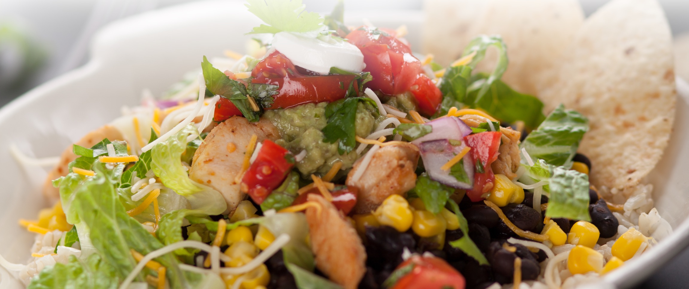 Southwest Style Salad with Tortilla Chips