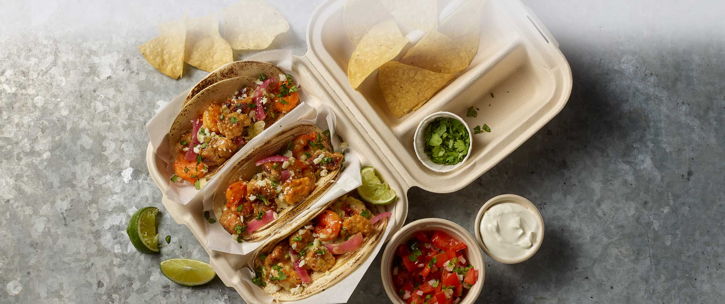 Sausage and Shrimp Tacos